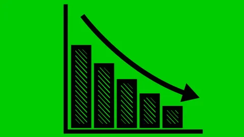 Black recession chart green Stock Footage 229315212