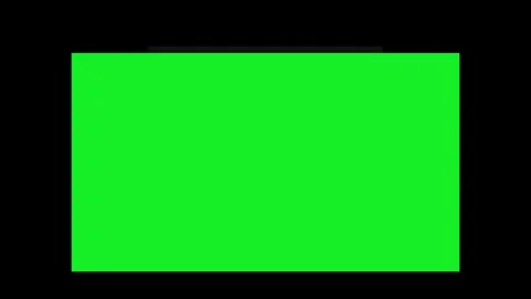 Black rectangle bar wipes downwards across the green screen Video stock 331767945
