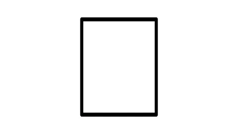 A black rectangle featuring a distinct black border. Video stock 334931104