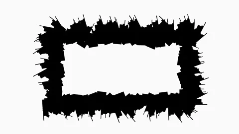 Black Rectangle Frame Animation On White Background Stock Footage 324760863