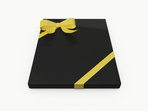 Black rectangle gift box Stock Illustration