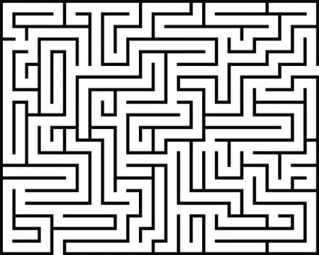 Black rectangle maze Stock Illustration