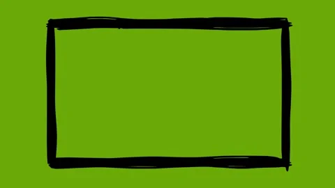 Black rectangle shape geometric line boil effect animation Stock Footage 342079707