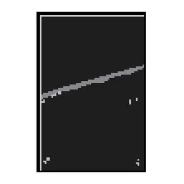 Black rectangle showing diagonal paper fold design Stock Illustration