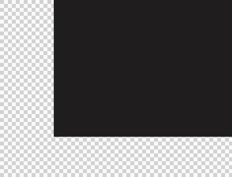 Black Rectangle Upper Left Corner minimalist shape block Illustration