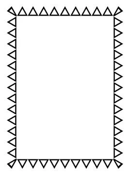 Black rectangular frame. A4 format. Illustration. Stock Illustration