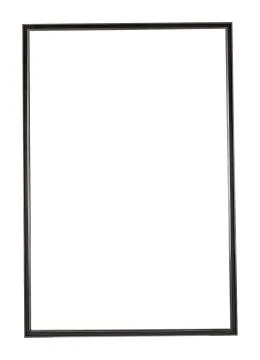 Black rectangular frame for painting or picture isolated on a white backgroun Stock Photos