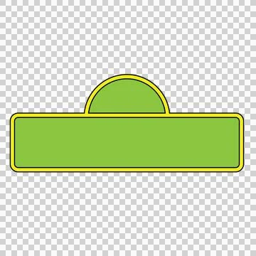 Black Rectangular Icon With A Large Top Central Shape Stock Illustration