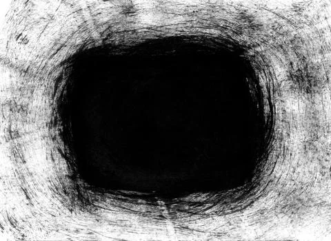 Black rectangular ink frame Illustrazione stock