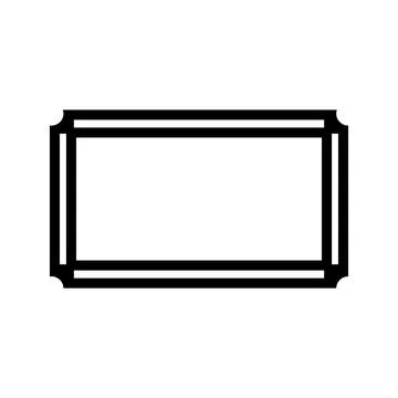 Black Rectangular Ornamental Border Graphic Stock-Illustration