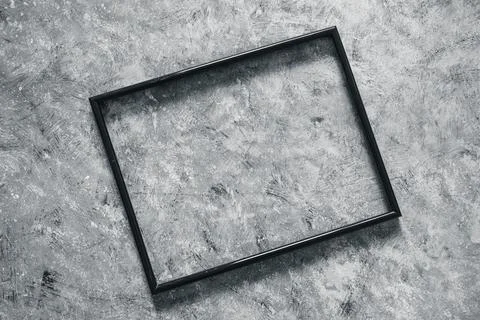 Black rectangular picture frame mock-up with copy space for yout text or im.. Stock Photos