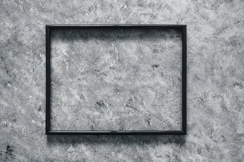 Black rectangular picture frame mock-up with copy space for yout text or im.. Stock Photos