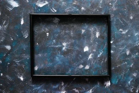 Black rectangular picture frame mock-up with copy space for yout text or im.. Stock Photos