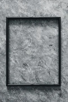 Black rectangular picture frame mock-up with copy space for yout text or im.. Stock Photos