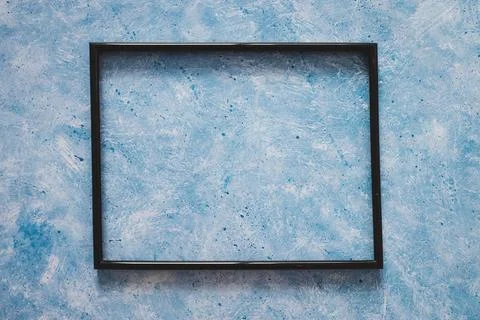 Black rectangular picture frame mock-up with copy space for yout text or im.. Stock Photos