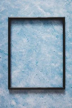 Black rectangular picture frame mock-up with copy space for yout text or im.. Stock Photos