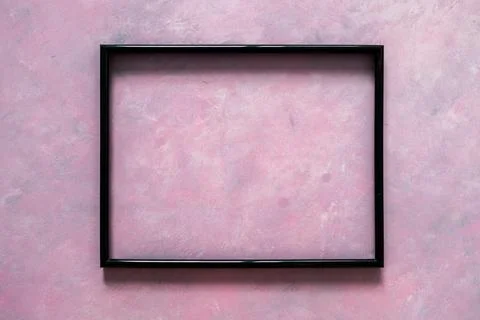 Black rectangular picture frame mock-up with copy space for yout text or im.. Stock Photos