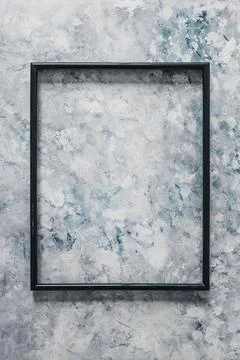 Black rectangular picture frame mock-up with copy space for yout text or im.. Stock Photos