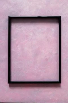 Black rectangular picture frame mock-up with copy space for yout text or im.. Stock Photos