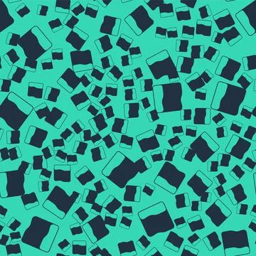 Black Rectangular pillow icon isolated seamless pattern on green background Stock Illustration