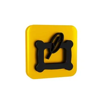 Black Rectangular pillow icon isolated on transparent background. Cushion s.. Stock Illustration