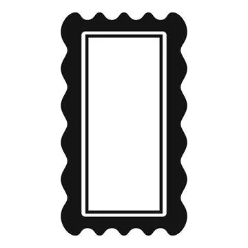 Black rectangular postal stamp with wavy edges Stockillustratie