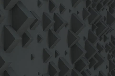 Black rectangular shapes of random size on black background Stock Illustration