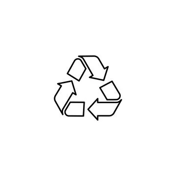 Black Recycle sign vector Illustrazione stock