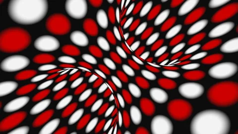 Black, red and white psychedelic optical illusion. Abstract hypnotic background Stock Footage 117593102