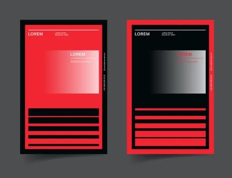 Black red brochures Stock Illustration