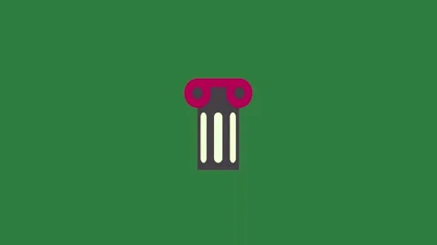 Black red logo isolated isolated on green screen background Stock-Footage 336884549