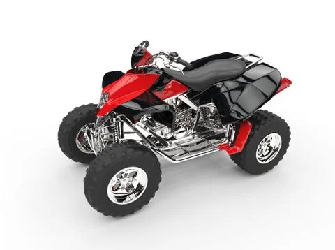Black Red Quad Stock Illustration