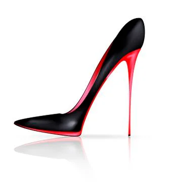 Black red shoe Stock Illustration