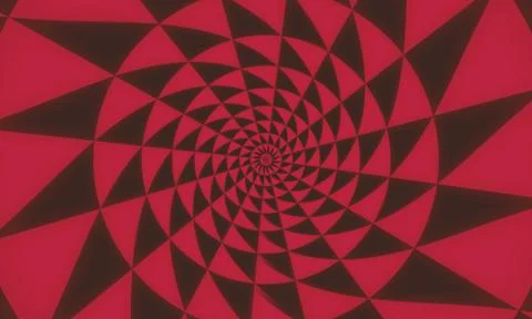 Black red triangular spiral background for wallpapers Stock Photos