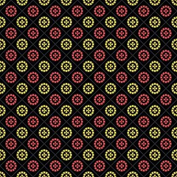 Black red yellow boho stripes Stock Illustration
