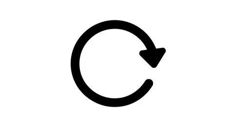Black refresh arrow icon Stock Illustration