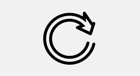 Black refresh arrow icon Stock Illustration