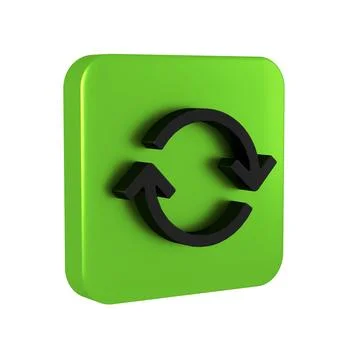 Black Refresh icon isolated on transparent background. Reload symbol. Rotat.. Stock Illustration