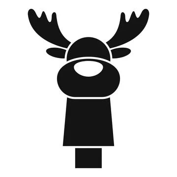 Black reindeer usb flash drive for backing up data Stock Illustration