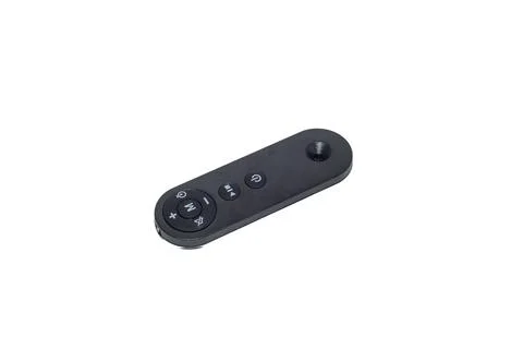 Black remote control for a VR headset isolated on a white background Stockfoto's