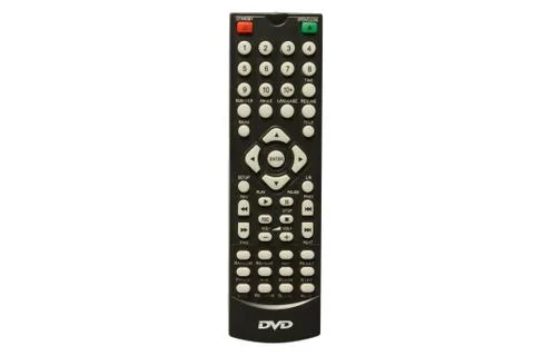 Black remote control on white background Stock Photos