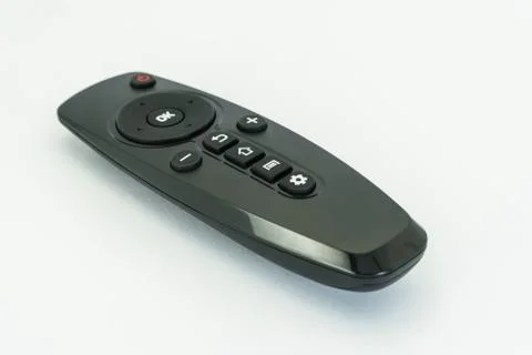 Black Remote control on the white background Stock Photos