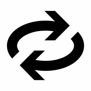 Black Repeat icon Stock Illustration