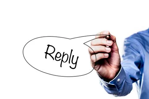 The Black Reply Stock Photos