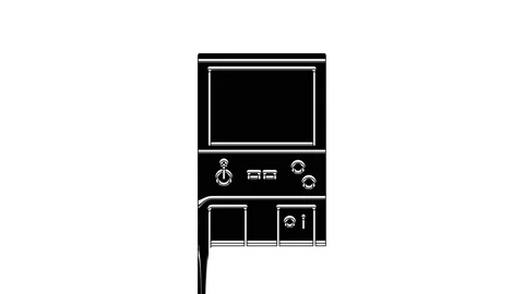 Black Retro arcade game machine icon isolated on white background. 4K Video Stock Footage 233816610