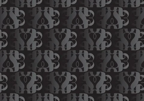 Black Retro decorative pattern Illustrazione stock