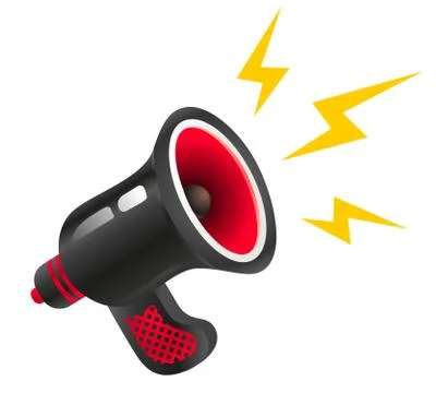 Black retro megaphone. Stock Illustration