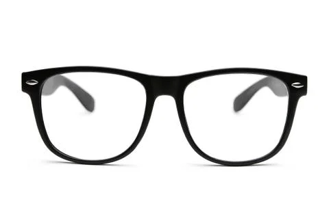 Black retro nerd frames on white background Stock Photos