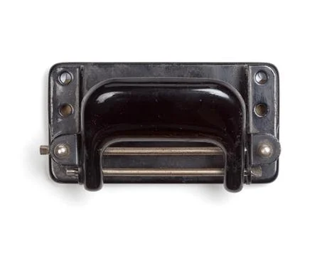 Black retro perforator Stockfoto's