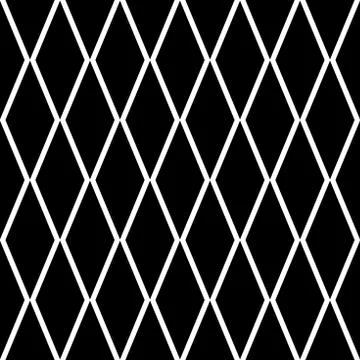 Black rhombus tessellation seamless pattern vector. Stock Illustration